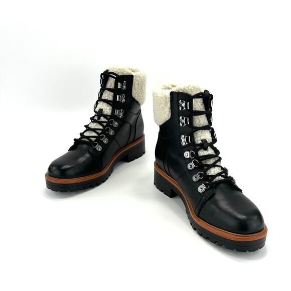 Marc Fisher Isabel Women Lug Sole Bootie Size 9.5M Black Leather Ankle Boot New - Picture 12 of 16